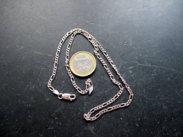 Kette, Silberkette, Figarokette, Gliederkette, Sterlingsilber, 42 cm, dick