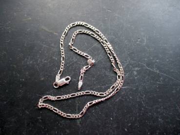 Kette, Silberkette, Figarokette, Gliederkette, Sterlingsilber, 42 cm, dick