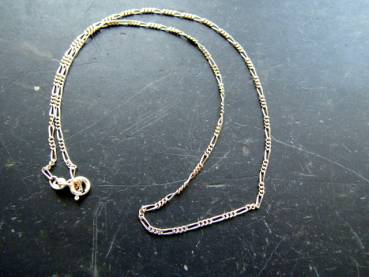 Kette, Silberkette, Figarokette, Gliederkette, Sterlingsilber, 82 cm, dünn