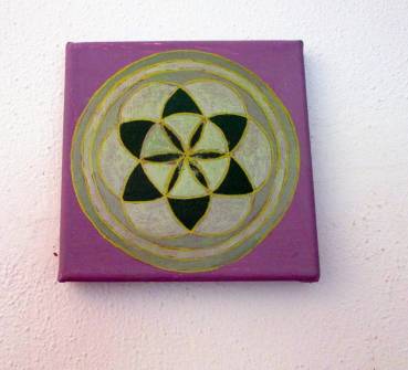 Symbolbild, Acryl, Leinwand, Malerei, Saat des Lebens, handgemalt, 15 x 15, grün, bunt