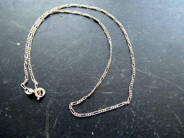 Kette, Silberkette, Figarokette, Gliederkette, Sterlingsilber, 50 cm