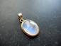 Preview: Anhänger, Sterlingsilber, Mondstein, mittel, oval, weiß, schimmernd, Schmuck, Frauen, Mädchen
