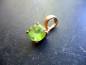Preview: Anhänger, Peridot, Olivin, facettiert, Sterlingsilber, vergoldet, grün, rund, Schmuck