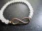 Preview: Armband, Bergkristall, matt, Symbolarmband, Infinity, Metall, Schmuck, Unisex