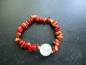 Preview: Armband, Koralle, Splitter, Bergkristallkugel, Schmuck, Frauen