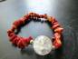 Preview: Armband, Koralle, Splitter, Bergkristallkugel, Schmuck, Frauen