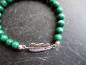 Preview: Armband, Malachit, grün, Feder, Metall, Schmuck, Unisex