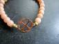 Preview: Armband, Symbolarmband, Mondstein, Kleeblatt, Silber, vergoldet, Schmuck