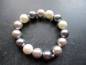 Preview: Armband, Muschelkernperle, grau, schimmernd, Silber, Schmuck, Frauen