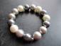 Preview: Armband, Muschelkernperle, grau, schimmernd, Silber, Schmuck, Frauen