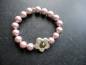 Preview: Armband, Perlen, Muschelkernperlen, Blume, Collier, Schmuck, altrosa