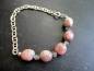 Preview: Armband, Silberdraht, Rhodonit, Herkimer Diamant, Schmuck, Frauen