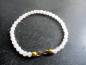 Preview: Armband, Rosenquarz,matt, Infinity, Silber, vergoldet, Symbolarmband