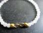 Preview: Armband, Rosenquarz,matt, Infinity, Silber, vergoldet, Symbolarmband