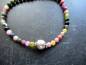 Preview: Armband, Turmalin, bunt, facettiert, Silberkugel, schimmernd, Schmuck, Frauen