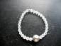 Preview: Armband, Bergkristall, matt, Kugel, Muschelkern,  Schmuck, Frauen