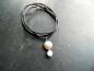 Preview: Kette, Lederband, Sterlingsilber, Blauquarz, hellblau, Silber, Schmuck