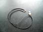 Preview: Kette, Lederband, Sterlingsilber, Blauquarz, hellblau, Silber, Schmuck