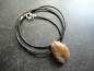 Preview: Kette, Lederband, Tigerauge, Chiastolith, braun, Kreuzstein, Schmuck Unisex