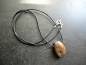 Preview: Kette, Lederband, Tigerauge, Chiastolith, braun, Kreuzstein, Schmuck Unisex