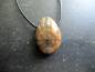 Preview: Kette, Lederband, Tigerauge, Chiastolith, braun, Kreuzstein, Schmuck Unisex