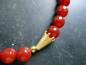 Preview: Kette, Karneol, Sterlingsilber, Silber, vergoldet, rot, braun, Schmuck, facettiert