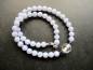 Preview: Kette, Edelsteinkette, Chalcedon, hellblau, Perlen, Sterlingsilber, Schmuck, Frauen