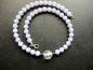Preview: Kette, Edelsteinkette, Chalcedon, hellblau, Perlen, Sterlingsilber, Schmuck, Frauen