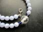 Preview: Kette, Edelsteinkette, Chalcedon, hellblau, Perlen, Sterlingsilber, Schmuck, Frauen