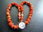 Preview: Kette, Koralle, Splitter, rot, Bergkristall, Sterlingsilber, Schmuck, Frauen