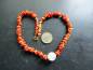 Preview: Kette, Koralle, Splitter, rot, Bergkristall, Sterlingsilber, Schmuck, Frauen