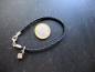 Preview: Armband, Leder, geflochten, Sterlingsilber, Charm, Schmuck, Frauen