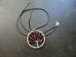 Preview: Kette, Anhänger, Baum des Lebens, Granat, Metall, Silber. Lederband, Schmuck