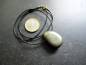 Preview: Kette, Lederband, Sterlingsilber, Tropfen, Pyrit, gold, bunt, Unisex