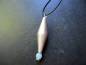 Preview: Lederband, schwarz, Doppelkegel, Silber, Kugel, Aquamarin, Schmuck, Frauen