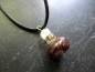 Preview: Kette, Anhänger, Cairn, Lederband, Granat, Turmalin, Mondstein, Schmuck, Unisex