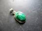 Preview: Anhänger, Malachit, Sterlingsilber, oval, grün, Schmuck, Unisex