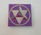 Preview: Symbolbild, Acryl, Leinwand, Malerei, Merkaba, 15 x 15, handgemalt, lila, gold