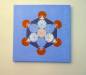 Preview: Acryl, Bild, Leinwand, Metatron, Symbolbild, 40 x 40, blau, orange