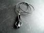 Preview: Kette, Lederband, Obsidian, Draht, gewickelt, Anhänger, Schmuck, schwarz