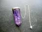 Preview: Pendel, Sterlingsilber, Amethyst, Trofpen, lila, facettiert, maxi, Schamane, Radiästhesie