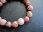 Preview: Armband, Rhodonit, rot und schwarz gemustert, Kugel, Schmuck, Frauen