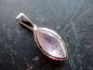 Preview: Anhänger, Sterlingsilber, Rosenquarz, rosa, Navette, facettiert, Schmuck, Unisex, Silber