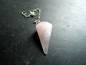 Preview: Pendel, Spitzpendel, Rosenquarz, Metall, Schamane, Esoterik, Wicca