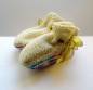 Preview: Baby Schuhe, Schühchen, Booties, weiss,bunt, Schleife, Seide, Wolle, Puppen