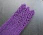 Preview: Armstulpen, Stulpen, Pulswärmer, Wolle, Spitze, elegant, gestrickt, lila