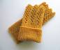 Preview: Stulpen, Armstulpen, Pulswärmer, gestrickt, Wolle(Schaf), gelb