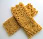 Preview: Stulpen, Armstulpen, Pulswärmer, gestrickt, Wolle(Schaf), gelb