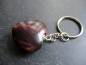 Preview: Schlüsselanhänger, Taschenanhänger, Herz, Metall, Edelstein, Tigerauge, rot