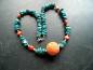 Preview: Kette, Koralle, Türkis, rot, türkisfarben, Silber, Schmuck, Kugel